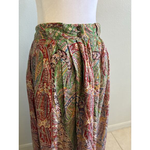 VTG Ralph Lauren Prairie Maxi Skirt Wool Blend Pleated RARE Boho Holiday 80s 10 - Picture 14 of 16